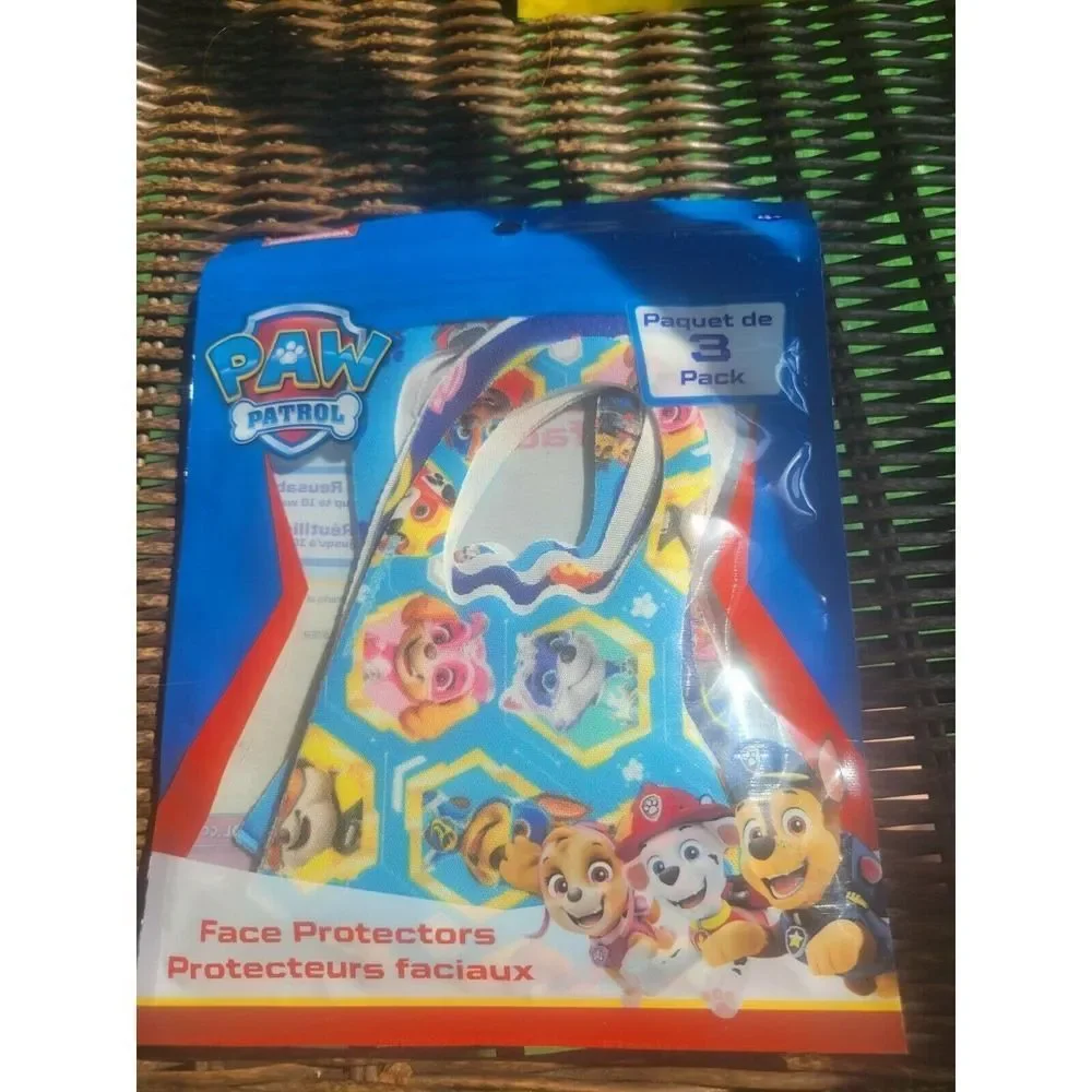 Nickelodeon Paw Patrol & Spongebob Kids Face Mask Washable Reusable 3 per pack
